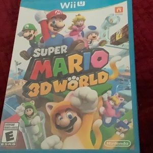 Super Mario 3 D World for the Wii U  never opened. Still in wrap